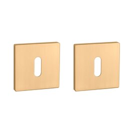 Sleutel rozet vierkant 52X52X5mm Goud satijn