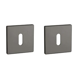 Sleutel rozet vierkant 52X52X5mm Antraciet gepolijst