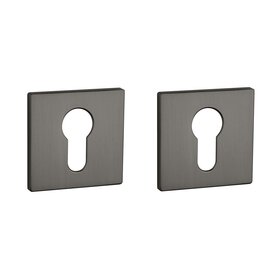 Cilinder rozet vierkant 52X52X5mm mat antraciet