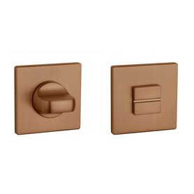 Toiletgarnituur vierkant 52X52X5mm mat koper