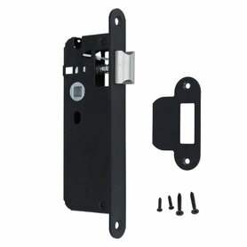 Smaldeurslot loop met zwarte voorplaat