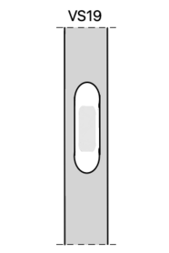 Scharnier frezing VS19 Reno V8 Blanco of Nero (alleen i.cm. aankoop Svedex deur)