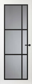 FR504 Wit met glas zwarte glaslat