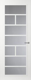 FR505 Wit met glas witte glaslat