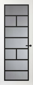 FR505 Wit met glas zwarte glaslat